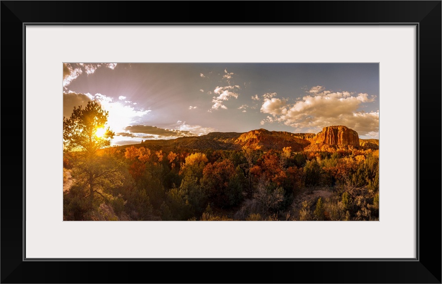 Sunset And Fall Colors, New Mexico Wall Art, Canvas Prints, Framed