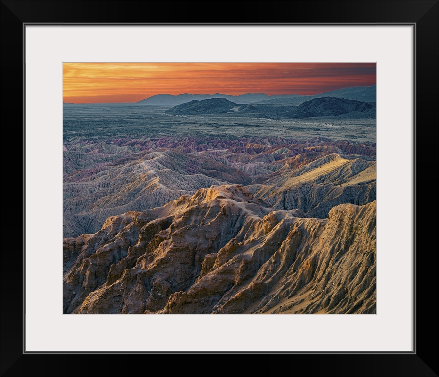 USA, California, Anza-Borrego Desert State Park. Barren desert landscape at sunrise.