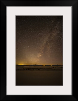 USA, New Mexico, White Sands National Park, Desert And Milky Way At Night