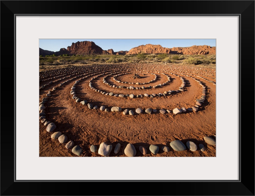 USA, Utah, Ivins, Red Mountain Resort, Spiral Meditation Labyrinth, (PR)