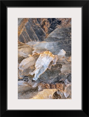 USA, Utah, Selenite Gypsum Crystal Detail, Glass Mountain, Capitol Reef National Park