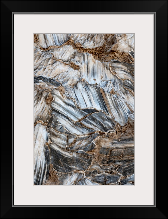 USA, Utah. Selenite gypsum crystal detail, Glass Mountain, Capitol Reef National Park.