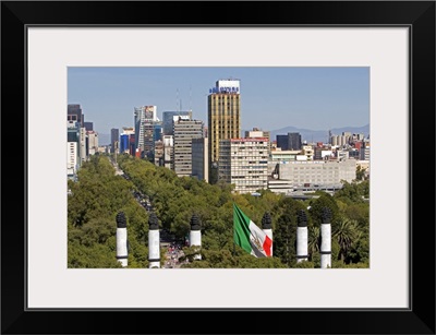 View of the Paseo de la Reforma in Mexico City, Mexico