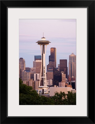 Washington, Seattle skyline with Space Needle, view from Kerry Park