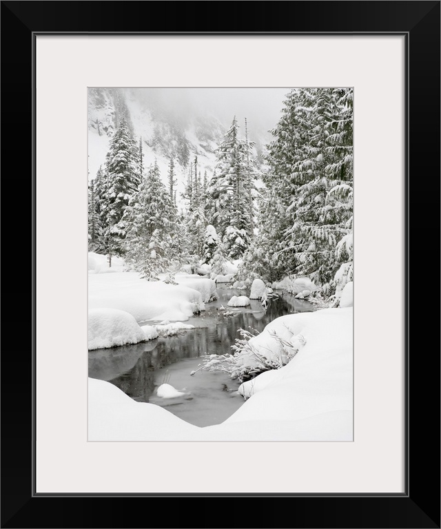 Washington State, Central Cascades, Granite Creek Winter Scene