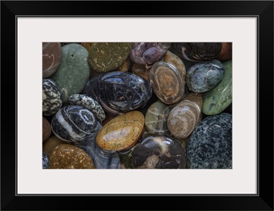 Washington State, Seabeck, Close-Up Of Wet Beach Stones