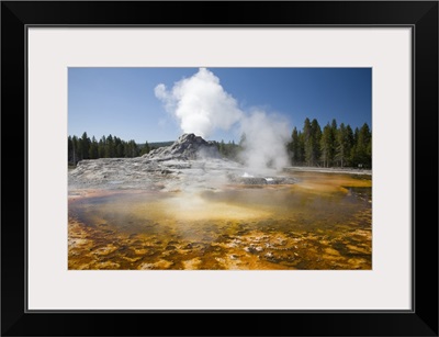 Wyoming, Yellowstone National Park, Crested Pool, colorful bacterial mat