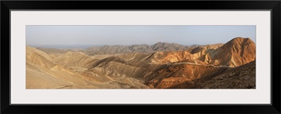 Desert Landscape Panorama At Sunset