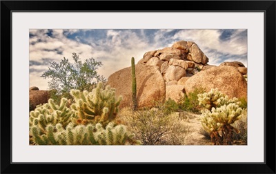 Desert Landscape With Red Rock Buttes