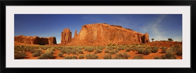 Giant Butte Panorama In Monument Valley, Arizona