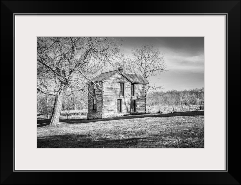 Black and white image of an old homestead Harrison co. Ky.