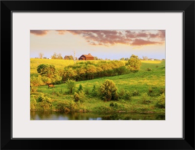 Rural Landscape In Central Kentucky, Evening