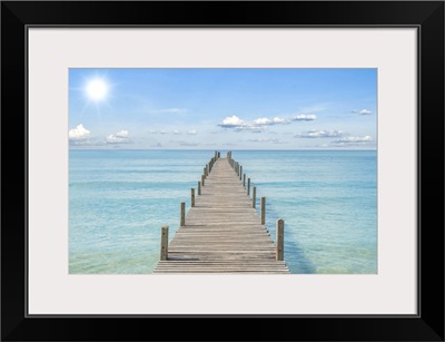 Summer, Travel, Vacation And Holiday Concept - Wooden Pier In Phuket, Thailand