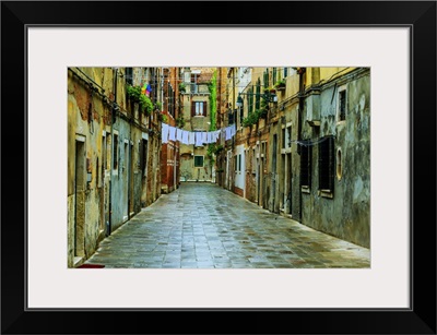 Venice, Italy - Old Street And Historic Tenements