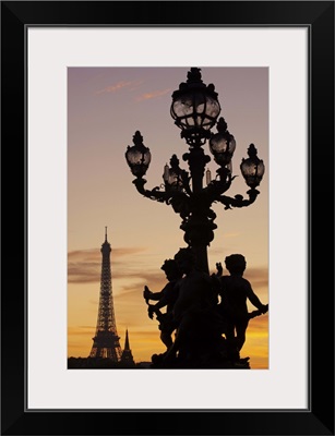 France, Paris, Bridge and Eiffel Tower