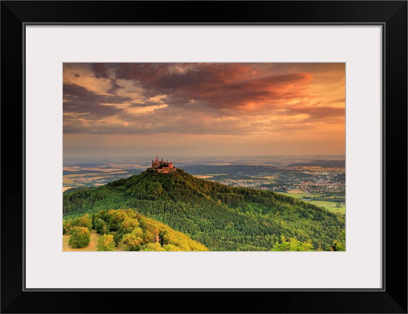 Germany, Baden-Wurttemberg, Burg Hohenzollern, The castle at sunrise.