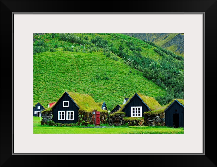 Iceland, South Iceland, Su..urland, Sk..gar, Old traditional farm