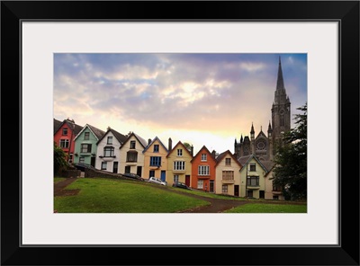 Ireland, Cork, Cobh, Cathedral at sunset