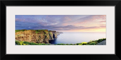 Ireland, Galway, Sunset on Cliffs of Moher