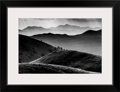 Italy, Abruzzo, Gran Sasso National Park, View From Campo Imperatore