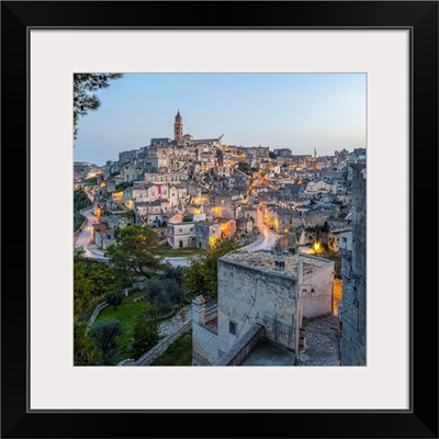 Italy, Basilicata, Matera District, Matera, A View Of The Civita, Upper Side Of Sassi