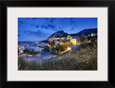 Italy, Calabria, Mediterranean area, Cosenza district, Amantea, Old town at night