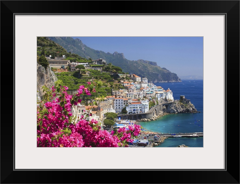 Italy, Campania, Amalfi Coast, Amalfi, Amalfi overview from Grand Hotel