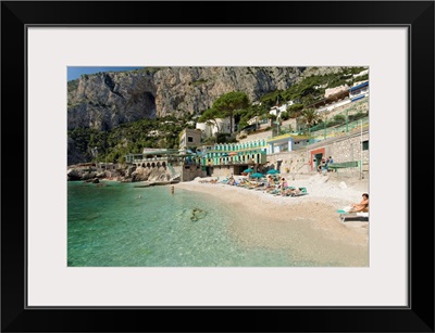 Italy, Campania, Capri, Marina Piccola beach, Bagni Internazionali