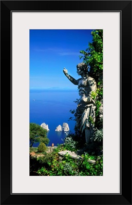 Italy, Campania, Capri, Monte Solaro, view towards the Faraglioni