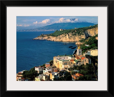 Italy, Campania, Gulf of Naples, view towards Marciano and Mt. Vesuvius