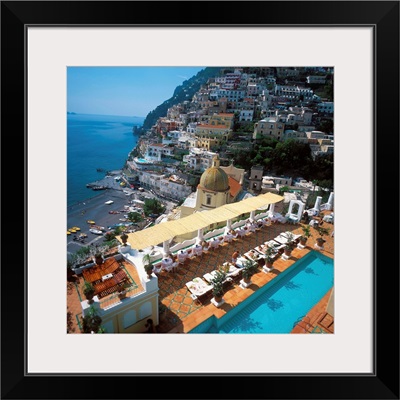 Italy, Campania, Positano, Amalfi Coast, Hotel Le Sirenuse, terrace