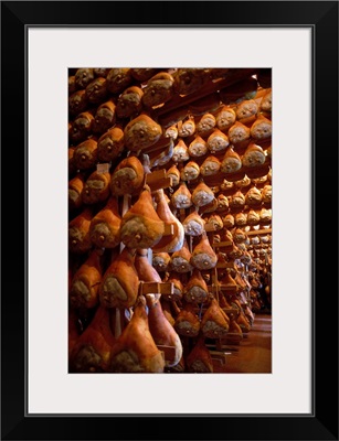 Italy, Emilia-Romagna, Parma district, Parma ham, seasoning