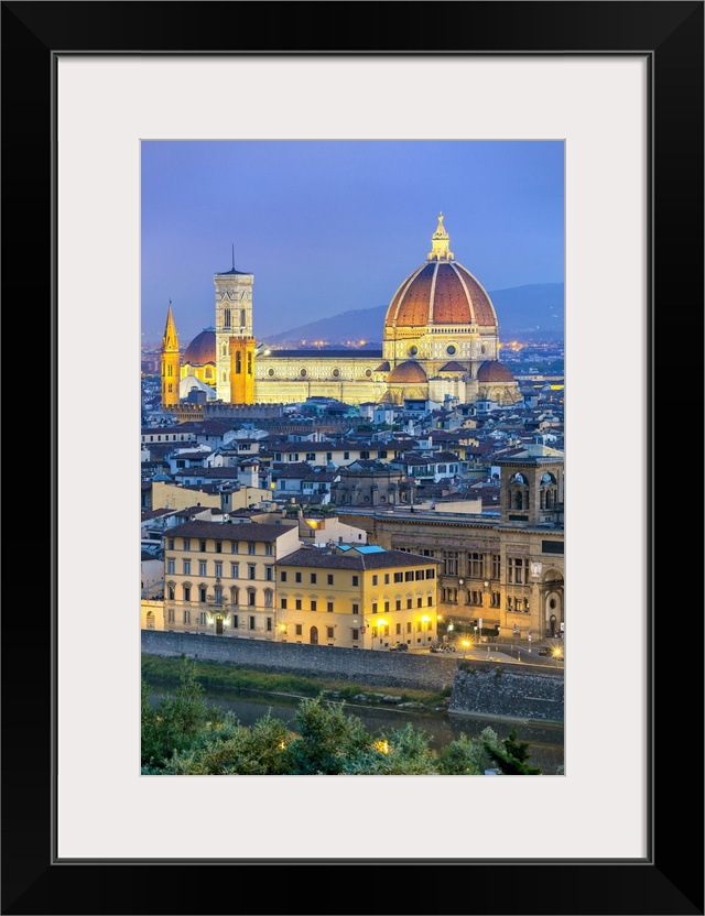 Italy, Tuscany, Firenze district, Florence, Duomo Santa Maria del Fiore, Duomo and Giotto's Bell Tower.