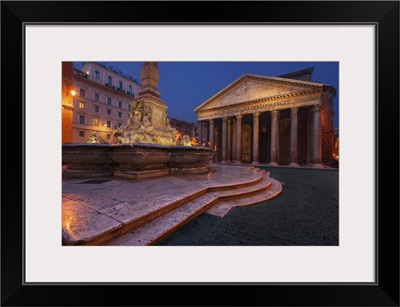 Italy, Latium, Roma district, Rome, Pantheon, Piazza della Rotonda at dawn