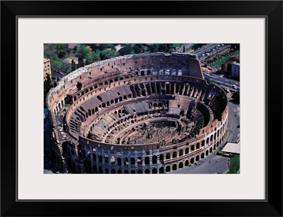 Italy, Latium, Rome, Coliseum, aerial view