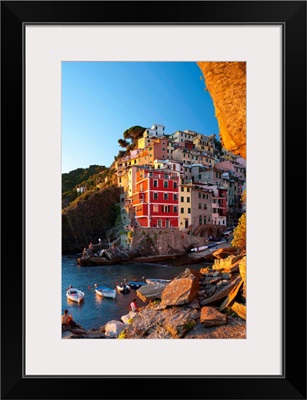 Italy, Liguria, Mediterranean Sea, Ligurian Sea, Cinque Terre, Riomaggiore Village