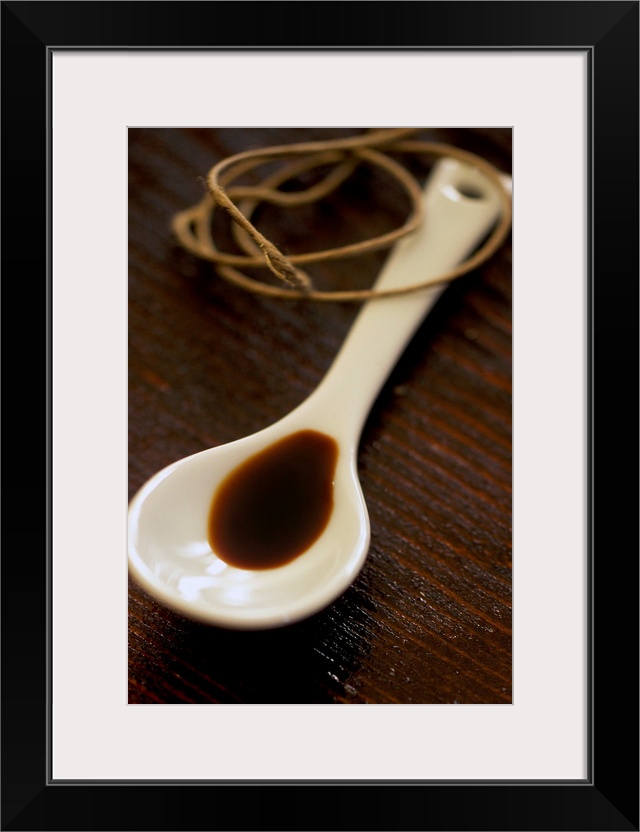 Italy, Porcelain spoon to taste traditional balsamic vinegar