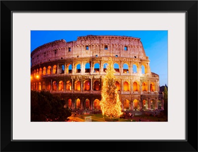 Italy, Rome, Colosseum, Christmas Tree