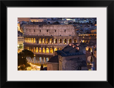 Italy, Rome, Roman Forum, Colosseum, View from Altare della Patria