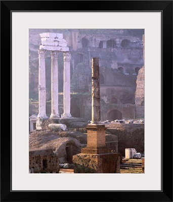 Italy, Rome, Roman Forum, Tempio di Castore and Polluce