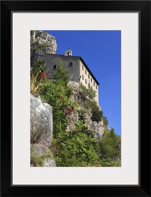 Italy, Sulmona, Mount Morrone and hermitage of Sant'Onofrio