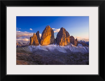 Italy, Trentino-Alto Adige, Alps, Dolomites, View From Sasso Di Sesto At Sunset