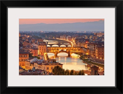 Italy, Tuscany, Firenze District, Florence, Bridge Ponte Vecchio