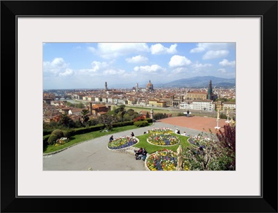 Italy, Tuscany, Florence, View of the city from Piazzale Michelangelo