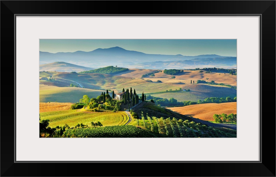 Italy, Tuscany, Mediterranean area, Siena district, Orcia Valley, Typical landscape