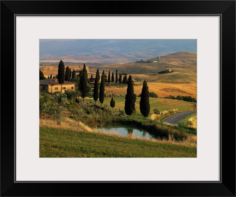 Italy, Tuscany, Typical landscape near Pienza