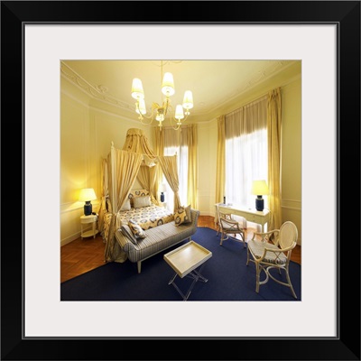 Italy, Tuscany, Versilia, Viareggio town, Grand Hotel Principe di Piemonte, bedroom