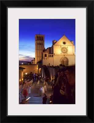 Italy, Umbria, Assisi, Basilica of San Francesco, Good Friday procession