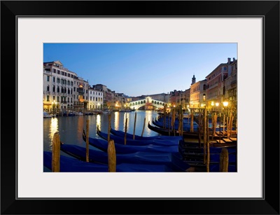 Italy, Venice, Canal Grande and Rialto Bridge
