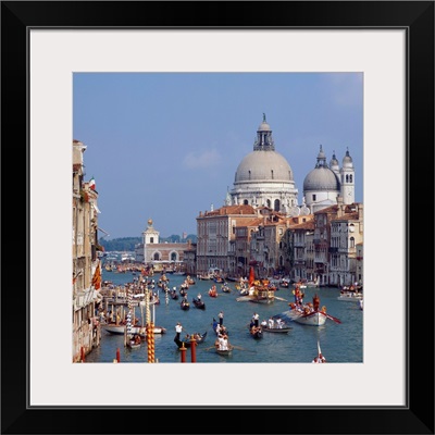 Italy, Venice, Canal Grande and Santa Maria della Salute, Historical Regatta